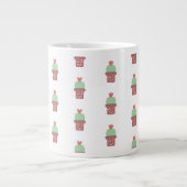 サボリモダンの鉢植えシンプル ジャンボコーヒーマグカップ (正面)