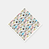 サボリモダンスの幾何学的パターン スタンダードカクテルナプキン (角)