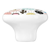 サボリモダンスの幾何学的パターン セラミックノブ (側面)