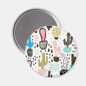 サボリモダンスの幾何学的パターン マグネット (正面/裏面)