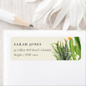 サボリモダンスフローラガーデン水色アドレス ラベル (インサイチュ)