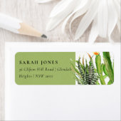 サボリモダンスフローラガーデン水色アドレス ラベル (インサイチュ)