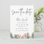 サボリモダンス写真結婚式の日付カードを保存 招待状 (スタンド正面)
