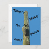 サボリユーモアのあるスパーティー インビテーションポストカード (正面/裏面)