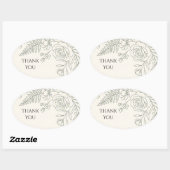 サボリーフラワー Thank You 楕円形シール (シート)