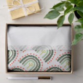 サボレインボーオレンジグリーンホワイトモダン 薄葉紙 (ギフト)