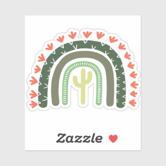 サボレインボーモダンデザートアーティザンサウスウェストおもしろい シール (シート)