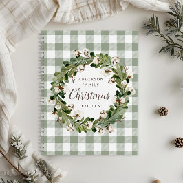 サボンのリネンリース クリスマスの家族レシピ ノートブック