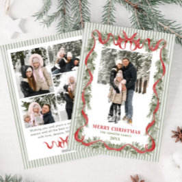 サボングリーン ストライプ レッドボウ クリスマス 5 写真