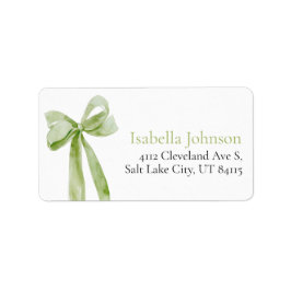 サボン グリーン リボン 彼女は結婚する アドレス ラベル