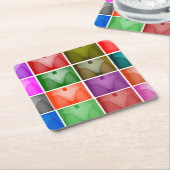 サポータコースターの別名運動選手の革紐のコースター スクエアペーパーコースター (アングル)