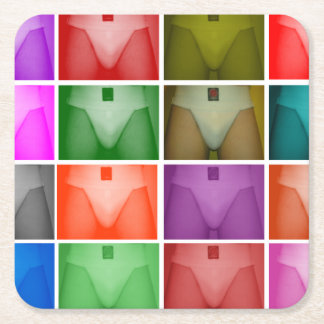 サポータコースターの別名運動選手の革紐のコースター スクエアペーパーコースター