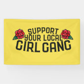 サポートあなたの地元の女の子集団フェミニスト最高のフリーズ 横断幕 (横)