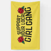 サポートあなたの地元の女の子集団フェミニスト最高のフリーズ 横断幕 (縦)