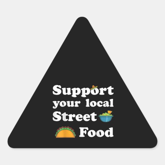 サポートあなたの地元の通り食品lメキシコTaco 三角形シール (正面)