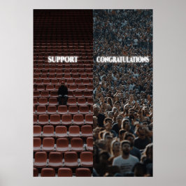 サポートおめでとうのポやる気を起こさせるスタ ポスター