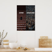 サポートおめでとうのポやる気を起こさせるスタ ポスター (キッチン)