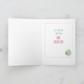 サポートおよび勇気付けられるグリッターピンク金ゴールドカード カード (内部)