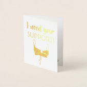 サポートが必要おもしろい- Bridesmaid Proposal 箔カード (正面)