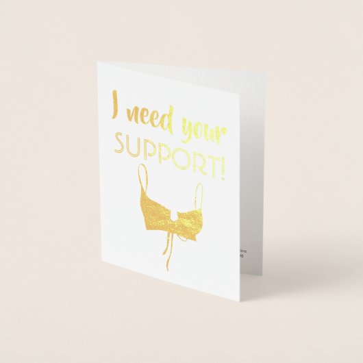 サポートが必要おもしろい- Bridesmaid Proposal 箔カード (正面)