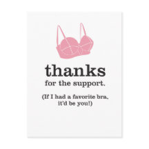 サポートしてくれてありがとう / ブラジャー冗談に感謝