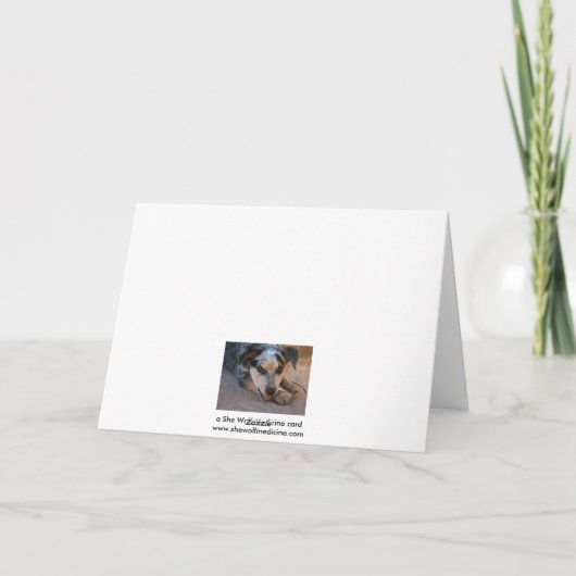 サポートと勇気付けられる – ドッグ恋人アニマルユーモア カード (裏面)