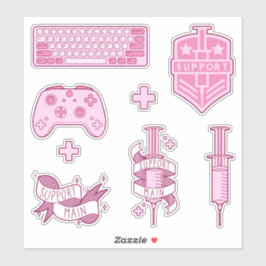 サポートのメインピンクゲーマーシールパック シール