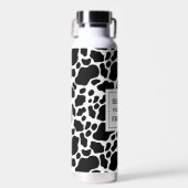 サポートのローカル農家の牛のプリントパターン ウォーターボトル (正面)