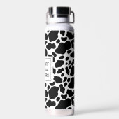 サポートのローカル農家の牛のプリントパターン ウォーターボトル (背面)