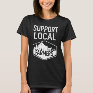 サポートのローカル農家ファーマーズマーケット Tシャツ