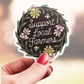 サポートのローカル農家フローラ シール