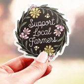 サポートのローカル農家フローラ シール