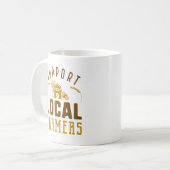 サポートのローカル農家 コーヒーマグカップ (正面左)