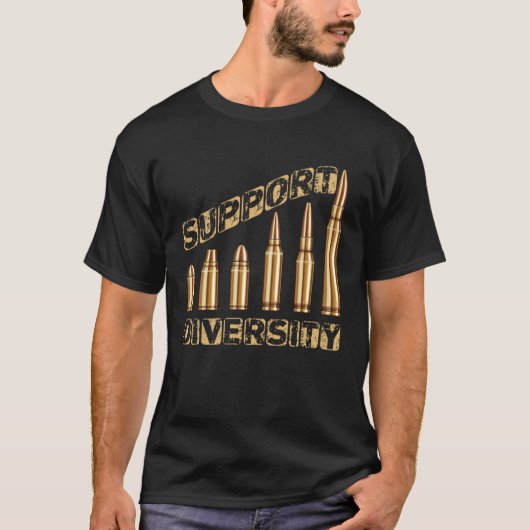 サポートの多様性セットの箇条書きプロ秒修正 Tシャツ (正面)