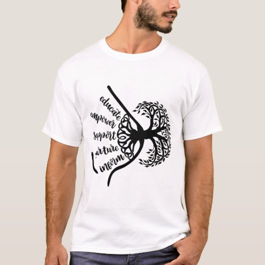 サポートの強化を教育する育成情報 Tシャツ (正面)