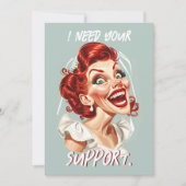 サポートのBridesmaidプロポーシおもしろいョンが必要 セーブザデート (正面)