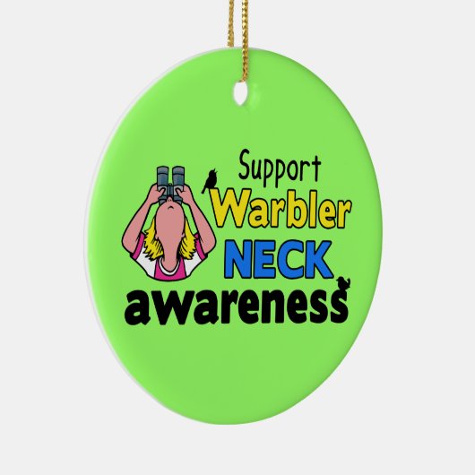 サポートアメリカムシクイの首の認識度 セラミックオーナメント (右)