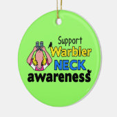 サポートアメリカムシクイの首の認識度 セラミックオーナメント (左)