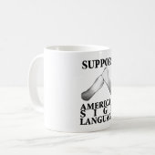 サポートアメリカ手話(背部) (6) コーヒーマグカップ (正面左)