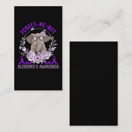 サポートアルツハイマー認識度カウトエレファント 名刺 (正面/裏面)