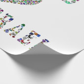 サポートイスラエル – ジェムストーンレタリングデザイン ラッピングペーパー (角)