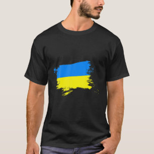 サポートウクライナ国旗ウクライナプライドハートウクライナ Tシャツ