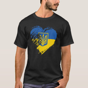 サポートウクライナ国旗、平和愛プライド愛国心U Tシャツ