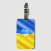 サポートウクライナ荷物タグウクライナ国旗 ラゲッジタグ (正面縦)