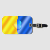 サポートウクライナ荷物タグウクライナ国旗 ラゲッジタグ (正面横)