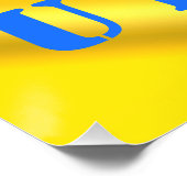 サポートウクライナ – 国旗 – 自由 – 平和ハート ポスター (コーナー)