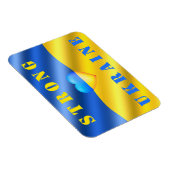 サポートウクライナ – 強 – 旗 – 自由 – 平和 マグネット (右側)