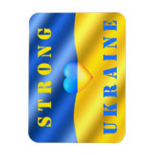 サポートウクライナ – 強 – 旗 – 自由 – 平和 マグネット (縦)