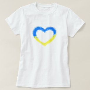 サポートウクライナ – TシャツUkrainianフラグハート Tシャツ