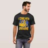 サポートウクライナIはウクライナFlaと共に立つ Tシャツ (正面フル)